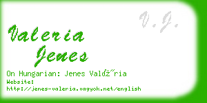 valeria jenes business card